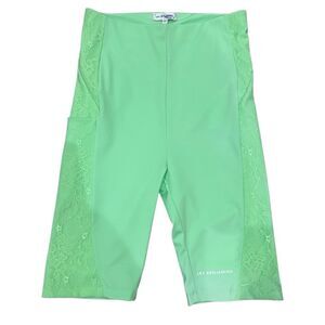 Les Benjamins Lace Biker Shorts Mint Green Size Small